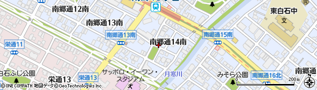 北海道札幌市白石区南郷通（１４丁目南）周辺の地図