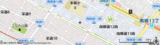 北海道札幌市白石区南郷通（１１丁目南）周辺の地図