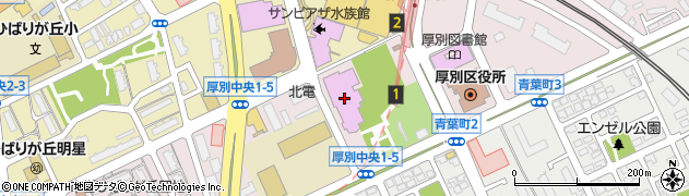 札幌市役所教育委員会施設　札幌市青少年科学館周辺の地図