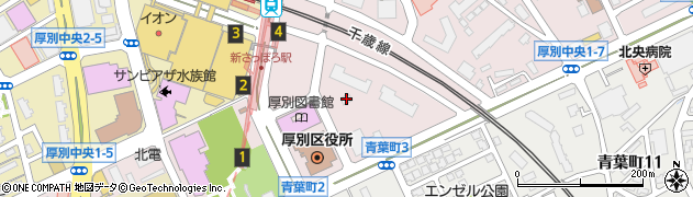 札幌市役所都市局新さっぽろ集会所周辺の地図
