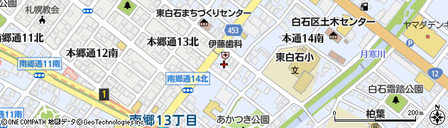 北海道札幌市白石区南郷通１４丁目北4周辺の地図