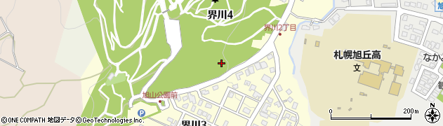 北海道札幌市中央区界川周辺の地図