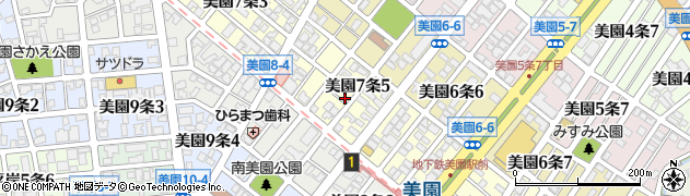 北海道札幌市豊平区美園７条周辺の地図