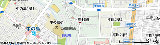 北海道札幌市豊平区平岸１条5丁目周辺の地図