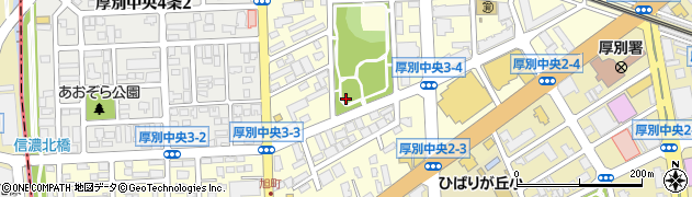 北海道札幌市厚別区厚別中央３条周辺の地図