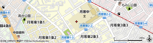 札幌市立月寒中学校　セミナーハウスつきさむ周辺の地図