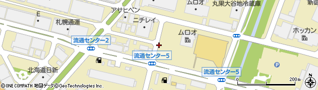 北海道札幌市白石区流通センター周辺の地図