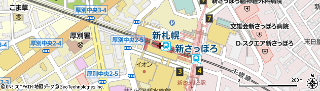 新札幌駅 北海道札幌市厚別区 駅 路線図から地図を検索 マピオン