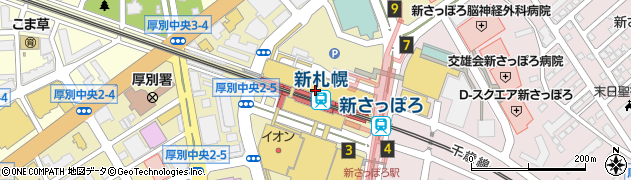 かつてん デュオ新札幌店周辺の地図