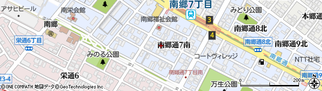 北海道札幌市白石区南郷通（７丁目南）周辺の地図