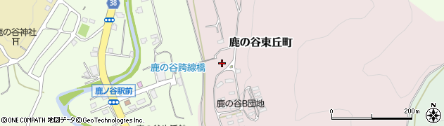 北海道夕張市鹿の谷東丘町周辺の地図