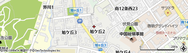 北海道札幌市中央区旭ケ丘2丁目周辺の地図