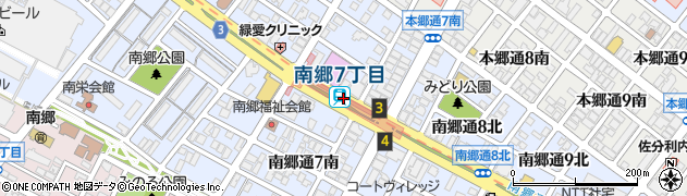 南郷７丁目駅周辺の地図