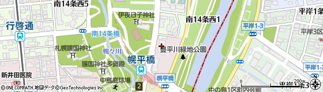中島公園ハウス管理室周辺の地図