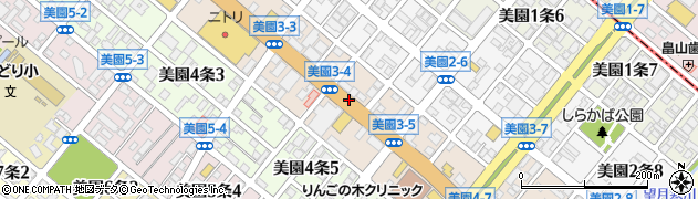 北海道札幌市豊平区美園３条周辺の地図