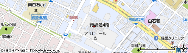 北海道札幌市白石区南郷通４丁目南周辺の地図