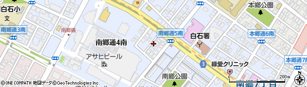 北海道札幌市白石区南郷通（５丁目南）周辺の地図