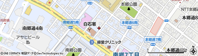 北海道札幌市白石区南郷通６丁目北周辺の地図