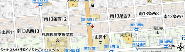 釧路発回転寿司まつりや 山鼻店周辺の地図