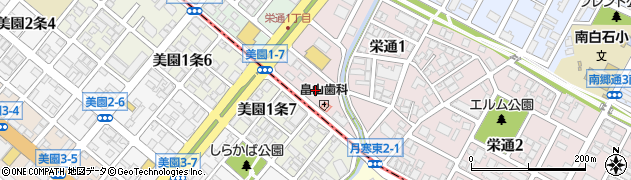 ファミリーマート札幌栄通店周辺の地図