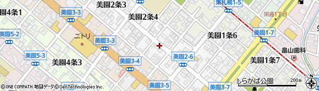 北海道札幌市豊平区美園２条周辺の地図
