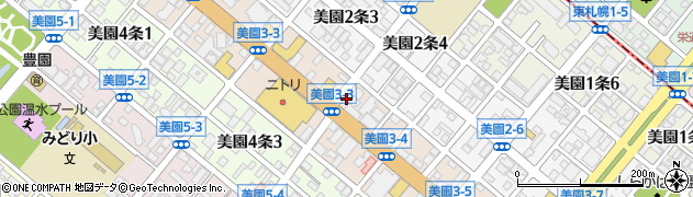豊平警察署美園交番周辺の地図