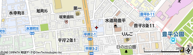 北海道札幌市豊平区豊平９条周辺の地図