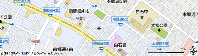 北海道札幌市白石区南郷通（５丁目北）周辺の地図