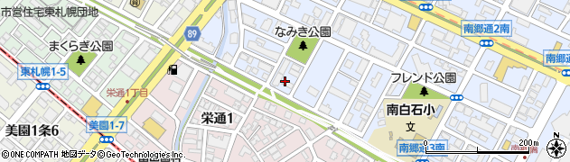 北海道札幌市白石区南郷通１丁目南4周辺の地図