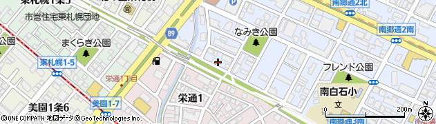 北海道札幌市白石区南郷通１丁目南3周辺の地図