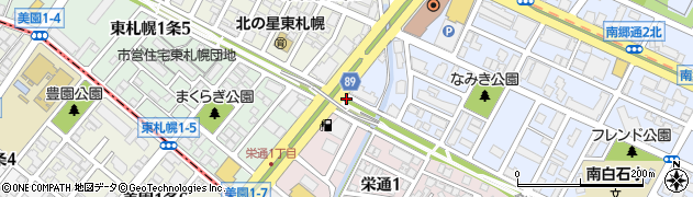 北海道札幌市白石区南郷通１丁目南1周辺の地図
