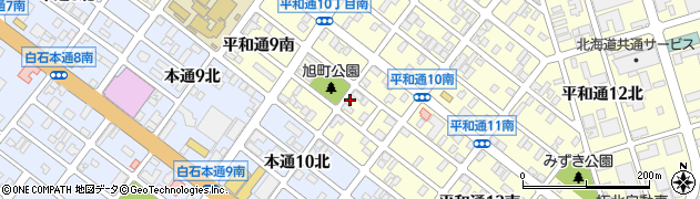 北海道札幌市白石区平和通１０丁目南周辺の地図