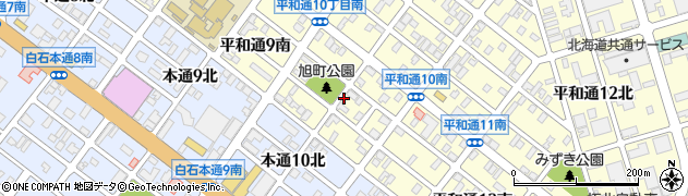 北海道札幌市白石区平和通（１０丁目南）周辺の地図