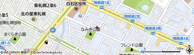 北海道札幌市白石区南郷通１丁目南周辺の地図