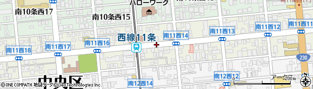 北海道札幌市中央区南１１条西周辺の地図