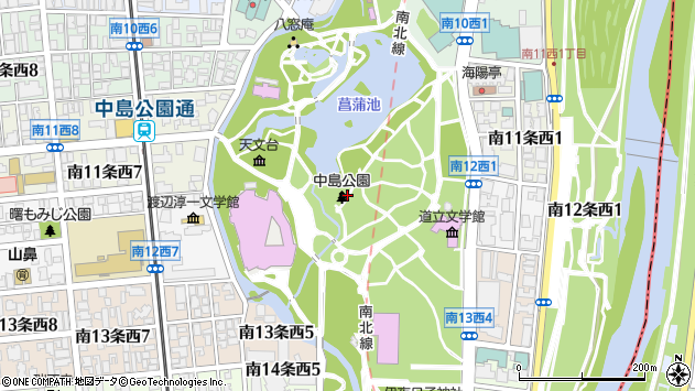 〒064-0931 北海道札幌市中央区中島公園の地図