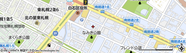 北海道札幌市白石区南郷通１丁目南9周辺の地図