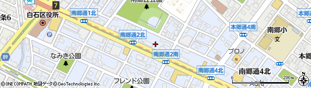 北海道札幌市白石区南郷通２丁目北2周辺の地図