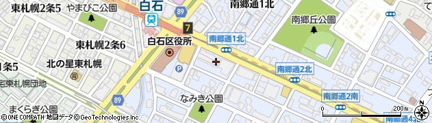 北海道札幌市白石区南郷通１丁目南10周辺の地図