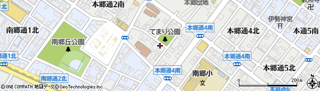 北海道札幌市白石区本郷通（３丁目南）周辺の地図