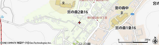 北海道札幌市中央区宮の森２条周辺の地図