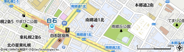 北海道札幌市白石区南郷通１丁目北3周辺の地図