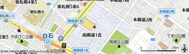 北海道札幌市白石区南郷通１丁目北周辺の地図