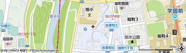 北海道札幌市豊平区水車町周辺の地図