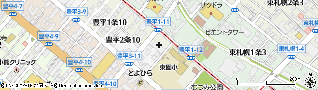 北海道札幌市豊平区豊平１条11丁目周辺の地図