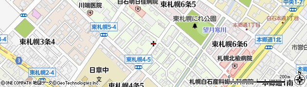 北海道札幌市白石区東札幌５条周辺の地図