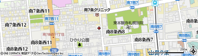 札幌南八条西郵便局周辺の地図