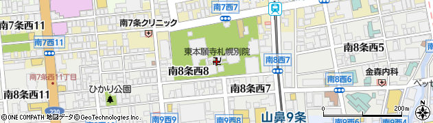 東本願寺札幌別院周辺の地図