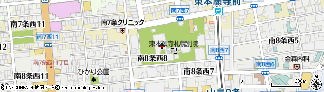 東本願寺別院周辺の地図