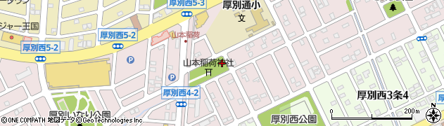 北海道札幌市厚別区厚別西４条周辺の地図